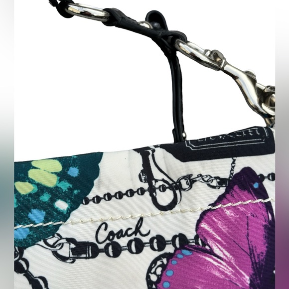 COACH Rare Limited Edition “Carly” Multicolor Butterfly Boho Purse - Picture 12 of 13